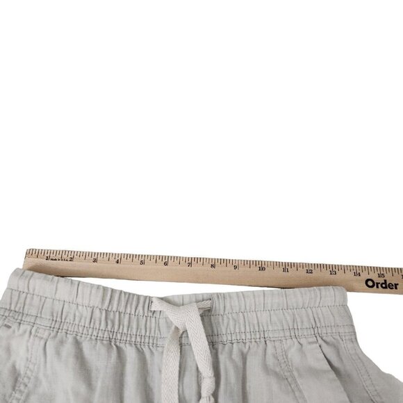 Zara Joggers Womens XS Cream Liken High-Rise Drawstring Lightweight Pants Beach - Picture 10 of 12